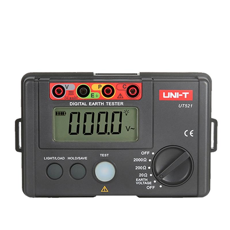 Uni-T UT521/UT522 Ground Resistance Tester with Double Insulation & Lightning Protection
