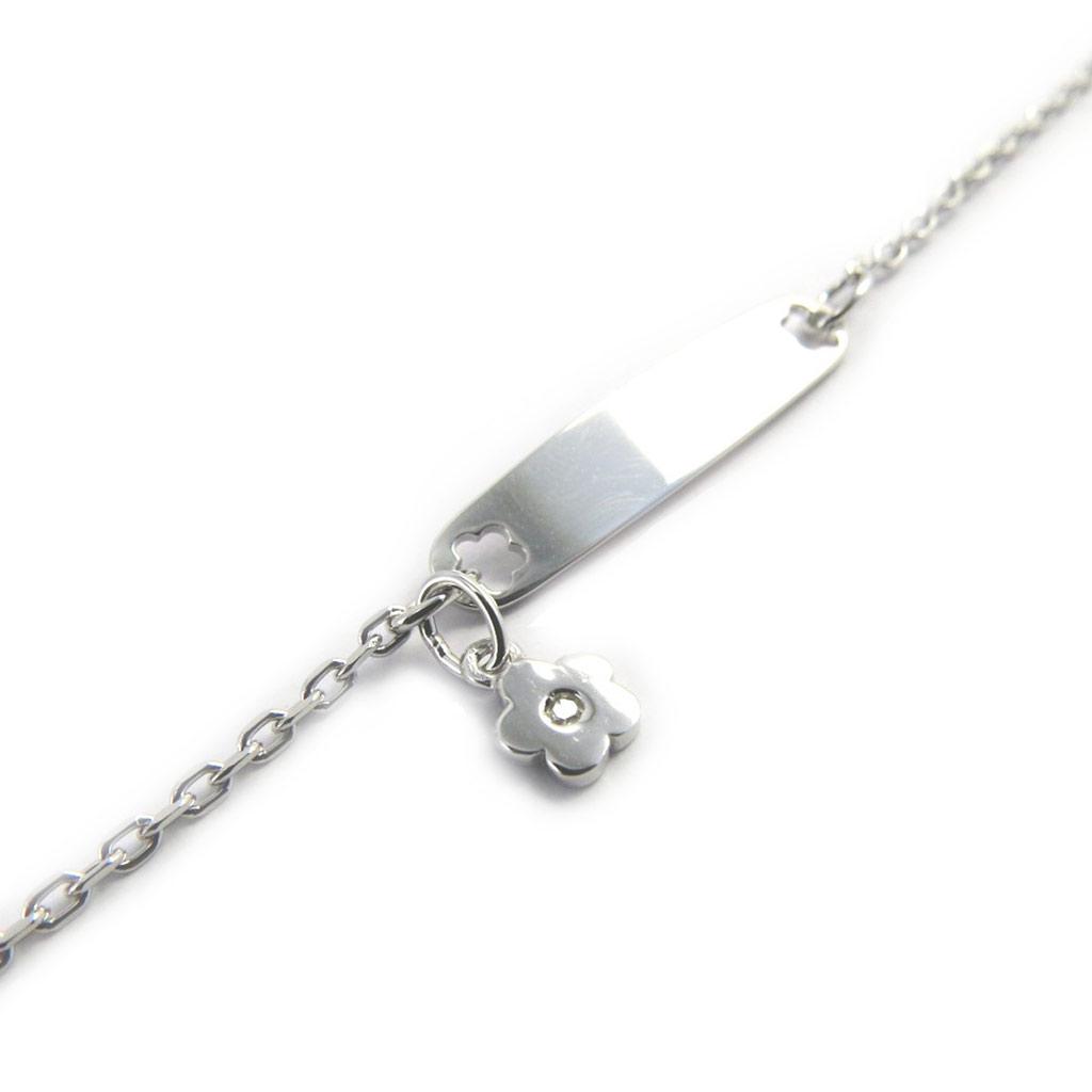 Altesse [M5006] - Silver 'Bambino' Flower Bracelet (rhodium-plated)