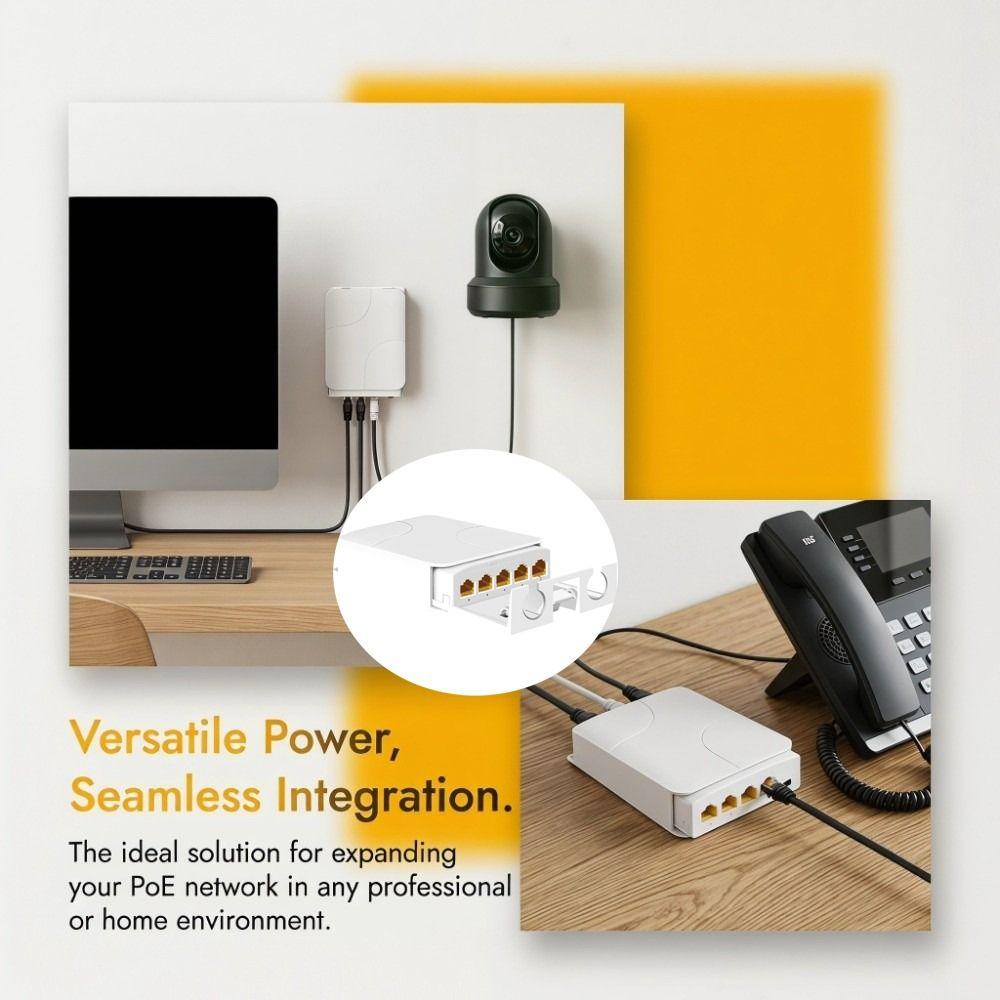 Industrial Network Switch Repeater 4 Port PoE Repeater for IP Port Transmission Extender