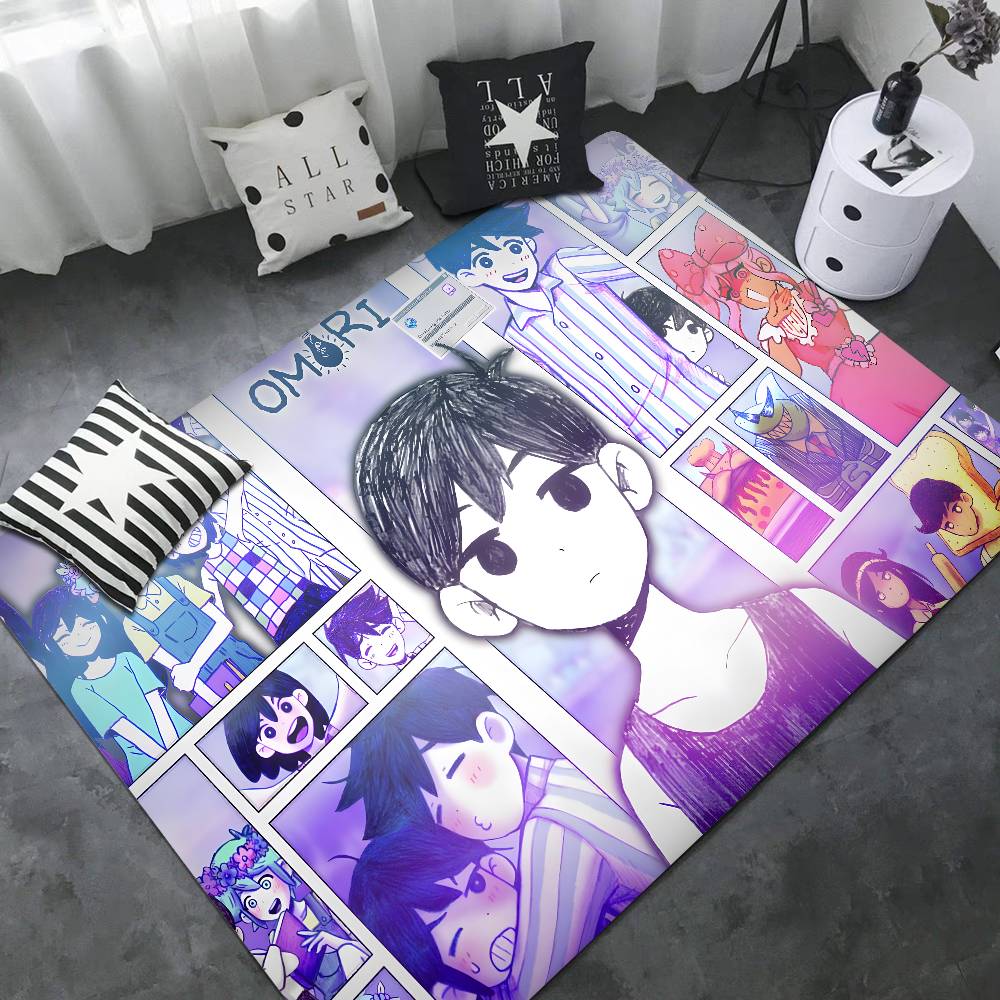 Anime Omori Hallway Carpet Washable Non-Slip Living Room Sofa Chairs Area Mat Kitchen Doormat Area Rug