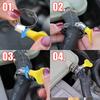 10/50pcs Plastic Handle Hand Hose Clamps Versatile Worm Driving for Tube Adjustable Stainless Steel Butterfly Pipe Clamp Clips