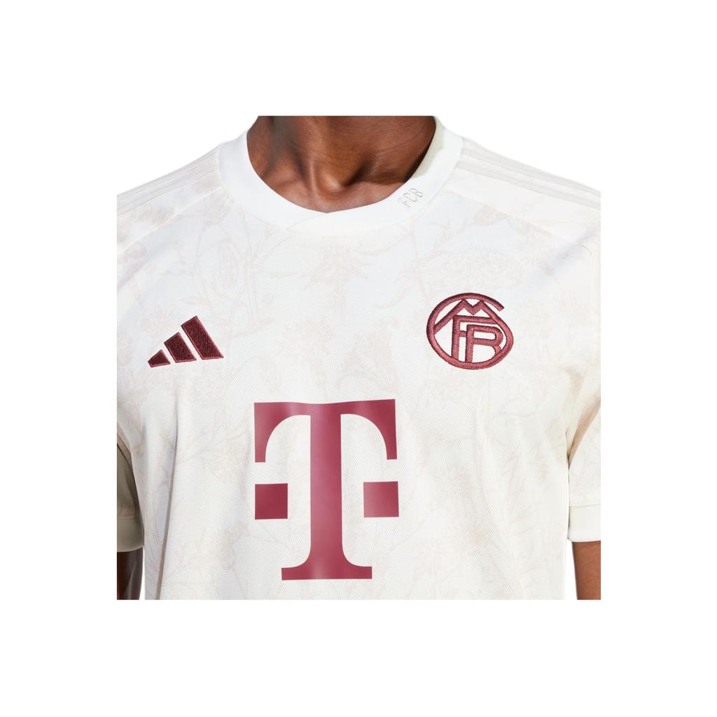 Adidas Fc Bayern 23/24 Third Jersey Floral Print Round Neck Short Sleeve Men Tops Han-Jade-White HR3725