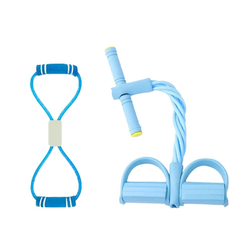 6-Tube Resistance Bands Fitness Equipment Set with Foam TPE Yoga Pedal Puller Sport At Home Shoulder Opening 8-Line Tension Rope