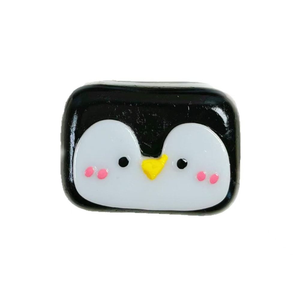 Cookie Shape Penguin Face Squishy Toy Glossy Surface Stress Relief Toy Daily Relaxation