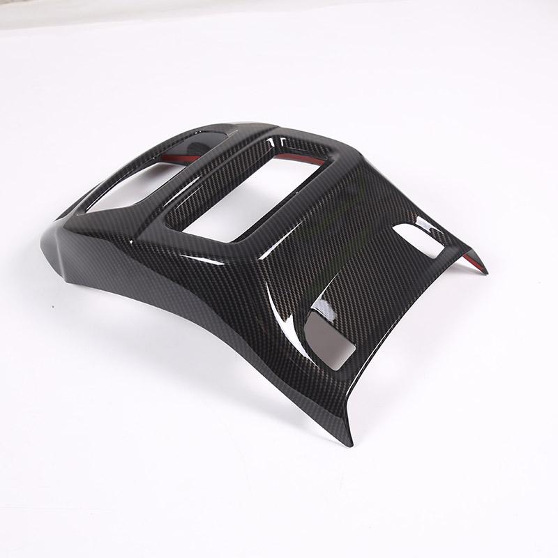 For Honda Pilot 2015- ABS carbon fibre/Matte black Rear Air Condition Outlet Vent Frame Cover Trim Car Accessories