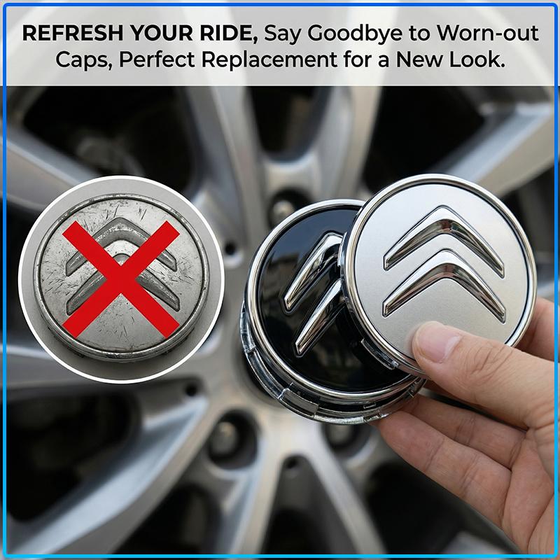 4Pcs 60MM Anti-Rust Rim Emblem Decals Scratch-Proof Car Wheel Center Cover For Citroen C1 C2 C3 C4 C5 C6 C8 C4L DS3 DS4 DS5LS DS6 Accessories