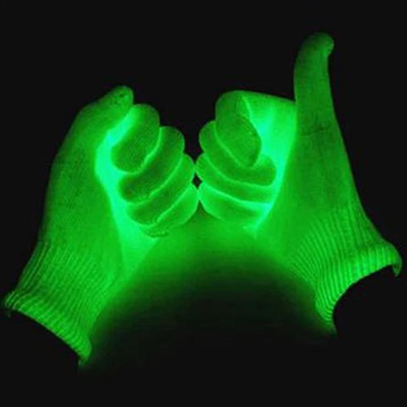 5 párů fluorescenčních zelených rukavic Pódiová párty záře ve tmě Rukavice Bar a Karaoke Atmosféra Rukavice