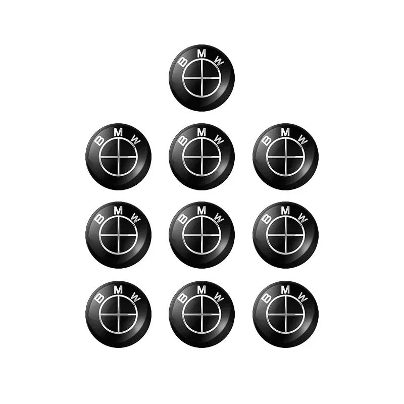 11/14mm Aluminium Bil Fjärrkontroll Nyckel Klistermärke Emblem Auto Tillbehör För BMW Performance F30 F10 E90 F20 E46 E60 E70 E39 E36 E87 E92
