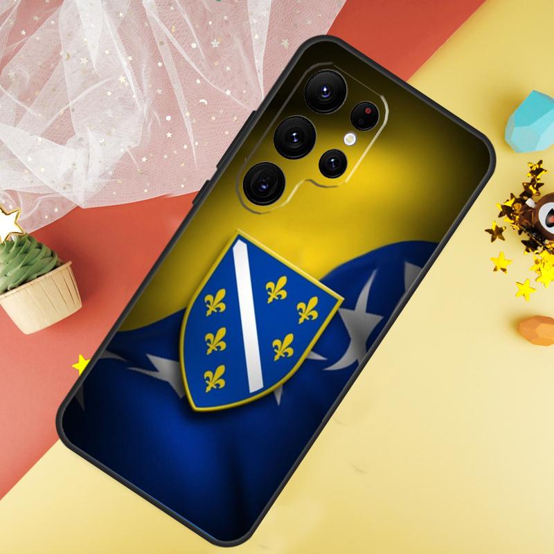 Bosnia and Herzegovina Flag Funda For Samsung Galaxy S24 Ultra S23 S22 Plus S21 S20 FE S8 S9 S10 Note 10 20 Ultra Case