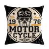 Home Decor Motorcycle Poster Art Letters   Bedroom Pillow Cover Vintage  Sofa Cushion