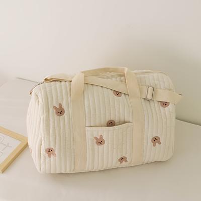 Korean Ins New Embroidered Mommy Bag Large Capacity Duffel Bag Portable Messenger Bag