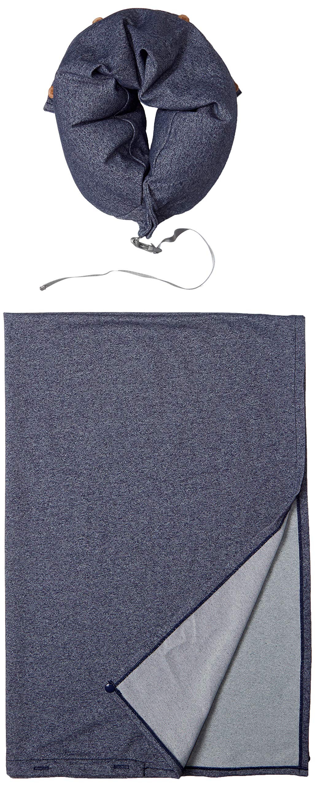 

Sifre Neck Pillow with Blanket, MKR7079, Navy