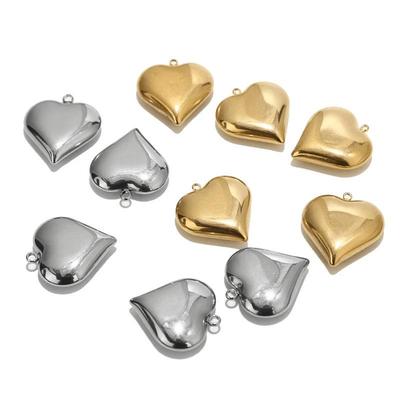 18K Gold Plated Stainless Steel 3D Hollow Love Pendant Jewelry