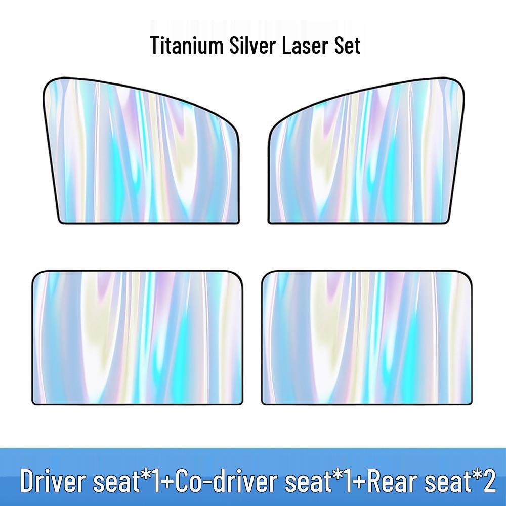 Upgraded Magnetic Car Sunshade Curtain with Retractable Push-Pull Cooling & Heat Insulation