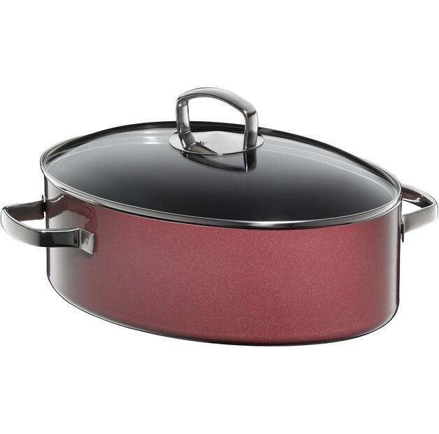 Жаровня WMF Fusiontec минеральная со стеклянной крышкой 36×25 см 8,1 л роза (3201111937)