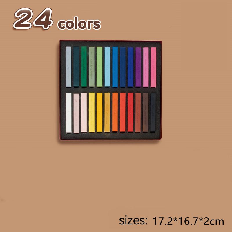 12/24/36/48/60 Colors Artist Soft Pastels Chalk Sticks Crayons Sketch Graffiti Coloring Drawing Supplies Masters Colored Chalk