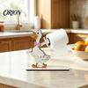 Decorazione Casa Decorativa Regalo Animali Divertenti Portarotolo di Carta Igienica in Legno, Decorazione Bagno Animale 3D, Carino Cartone Animato Stile Rustico Porta Rotolo Autoportante