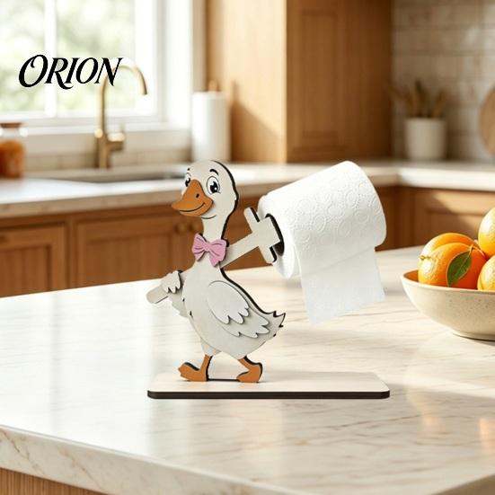 Decorazione Casa Decorativa Regalo Animali Divertenti Portarotolo di Carta Igienica in Legno, Decorazione Bagno Animale 3D, Carino Cartone Animato Stile Rustico Porta Rotolo Autoportante