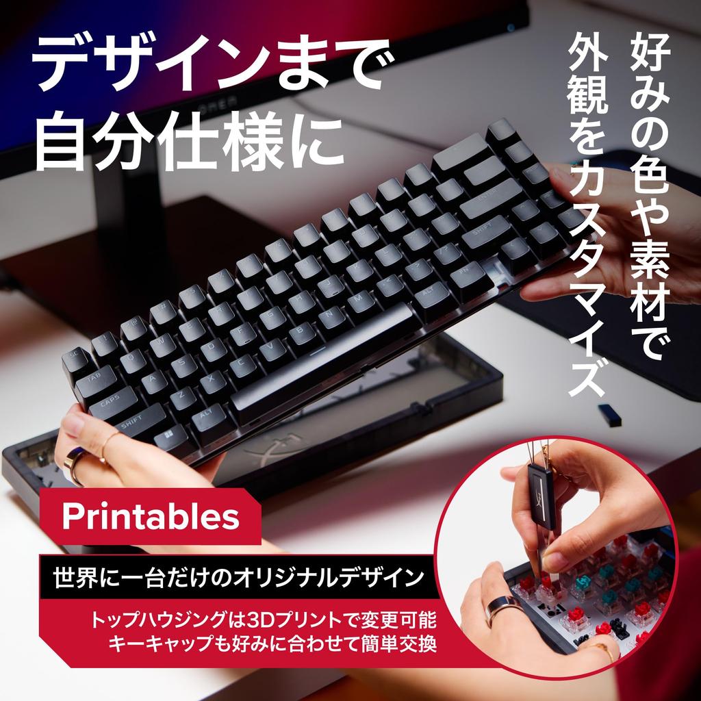 HyperX Origins 2 Pro 65 Gaming Rapid Japanese Official Japanese Distributor Keyboard, Trigger, Layout, Wired, Product, BN7S3AA#ABJ