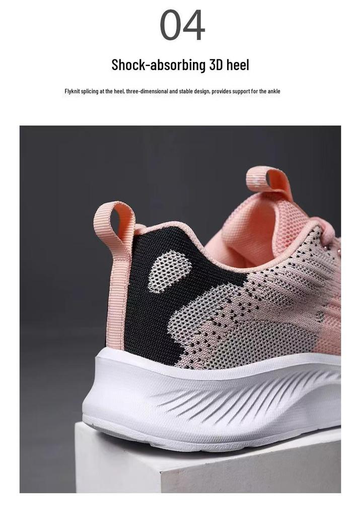 Women's Flyknit Breathable Sports Shoes - 2026 Spring/Autumn Soft Sole, Lightweight Running