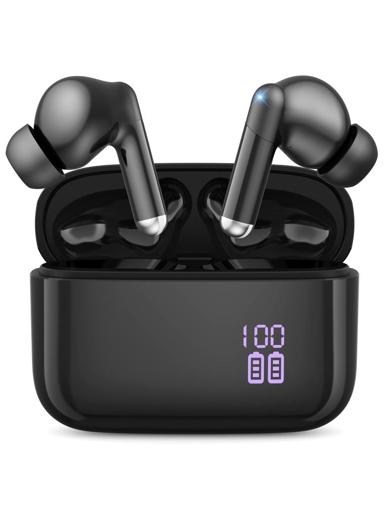 Wireless Bluetooth AI ENC Call Noise IPX7 Up to 38 Hours of 2025 Latest Bluetooth Sound Low Instant Fast Single or for Web and Compatible with iPhone