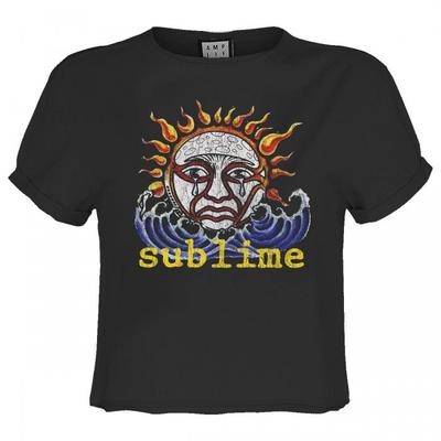 Womens/Ladies Ska Sun Logo Sublime Crop Top