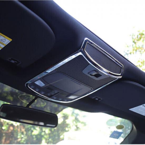 Chrome Front Reading Light Lamp Trim Panle Cover Accessories For Ford F150 2016+