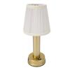 Mini Cordless Table Lamp Dimmable Battery Operated LED Touch Table Lamp with Fabric Shade for Bedroom Living Room