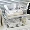 Acrylic Clear Clamshell Storage Organizer Box Multi-Purpose Stationery Essentials For Home Office