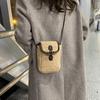 Minimalist Color Block Phone Bag | Women’s Retro Lamb Fleece Crossbody Bag