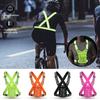 Reflektierende Sicherheitswesten, leichte, verstellbare elastische Westenjacke mit hochsichtbaren Reflektorstreifen für Verkehrskontrolle, Laufen und Radfahren