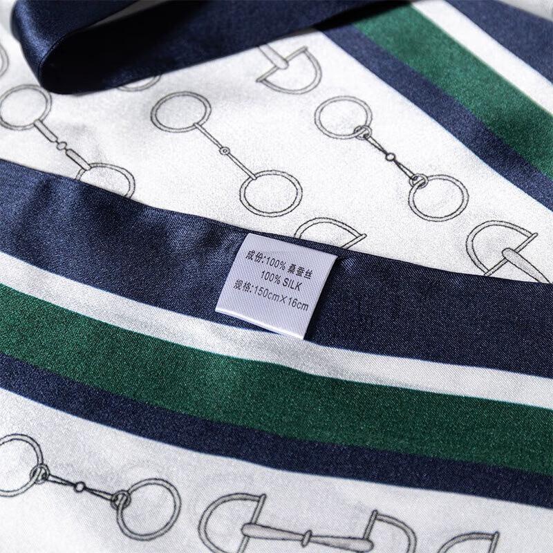 Hengyuanxiang Double-Layer Navy Style Scarf