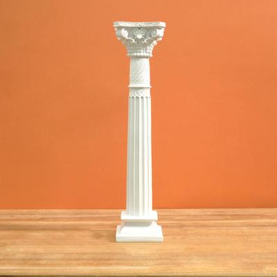 Roman Column Pillar White Resin Luxury Decorative Pedestal Statue Base for House Interior Decoration