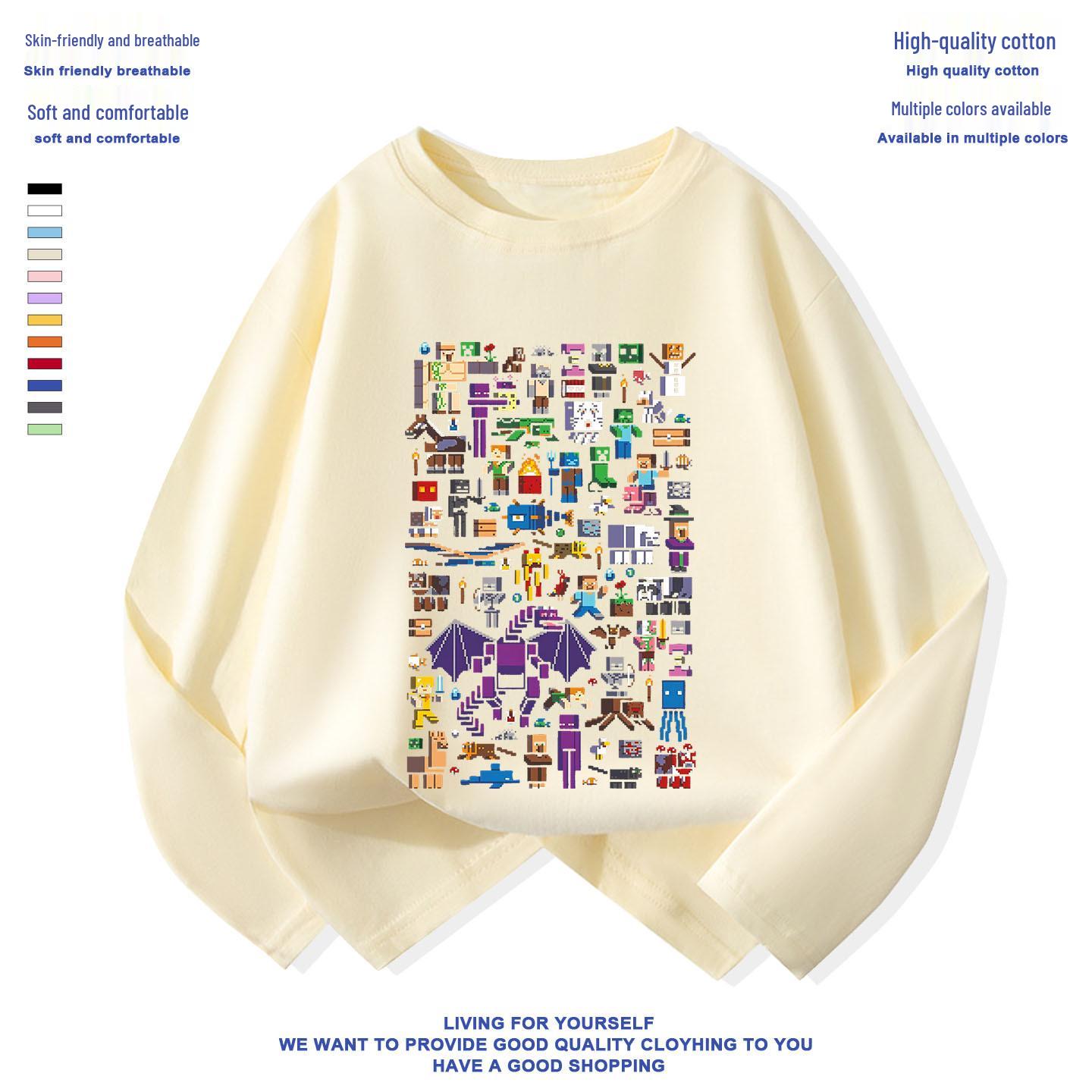 

Дитяча футболка з довгим рукавом-регланом Minecraft Creeper для хлопчиків та дівчаток - Базовий топ на весну/осінь Size 120