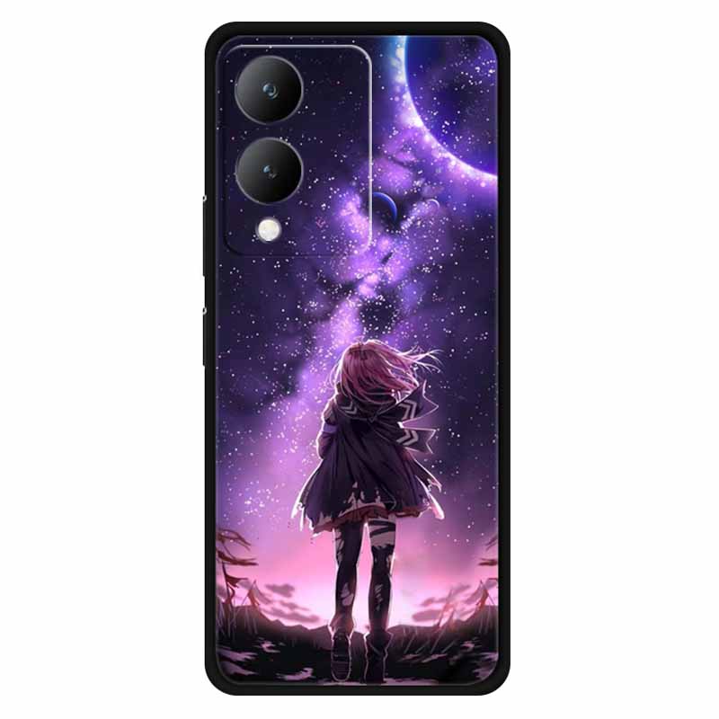Fundas For Vivo Y17s 4G Case Silicone Wolf Lion Soft TPU Phone Covers for Vivo Y17s 2023 Y 17s Bumper Coque for VivoY17s Black