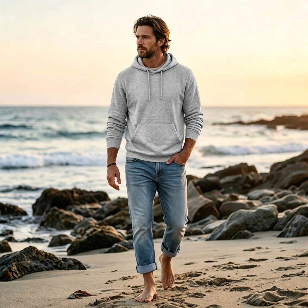 Men's Oversized Hoodie Casual Streetwear Pullover for Daily Wear