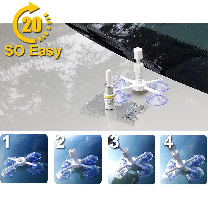 Hot Selling Car Windshield Scratch Repair Tool Set with Glass Repair Liquid