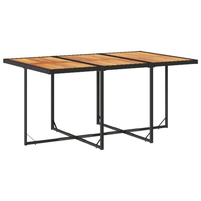 VidaXL 11-piece Garden Dining Set Black Cushions Braided Resin 3277802