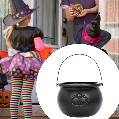 Halloween Thema Hexe Süßigkeiteneimer Schwarzer Kessel Dekoration Requisiten Mehrzweck Aufbewahrungsbehälter für Leckereien und Geschenke