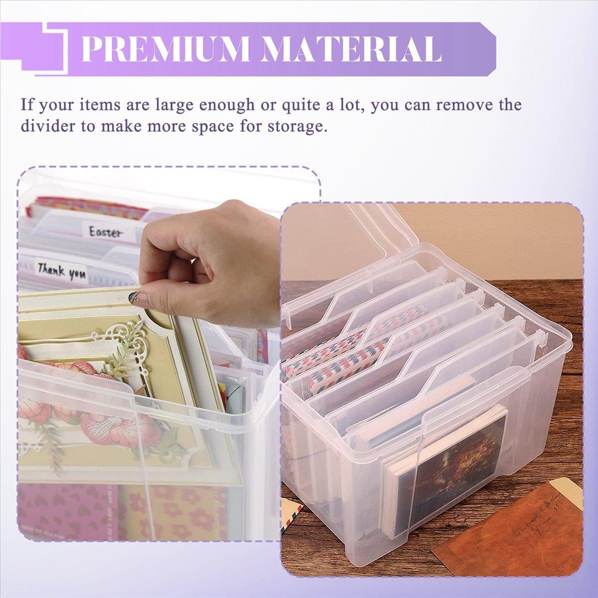 BHBL Greeting Card Organizer & Storage Box with 6 Adjustable Dividers for Holiday Birthday Get Well Cards Photos, Crafts . China Mainland