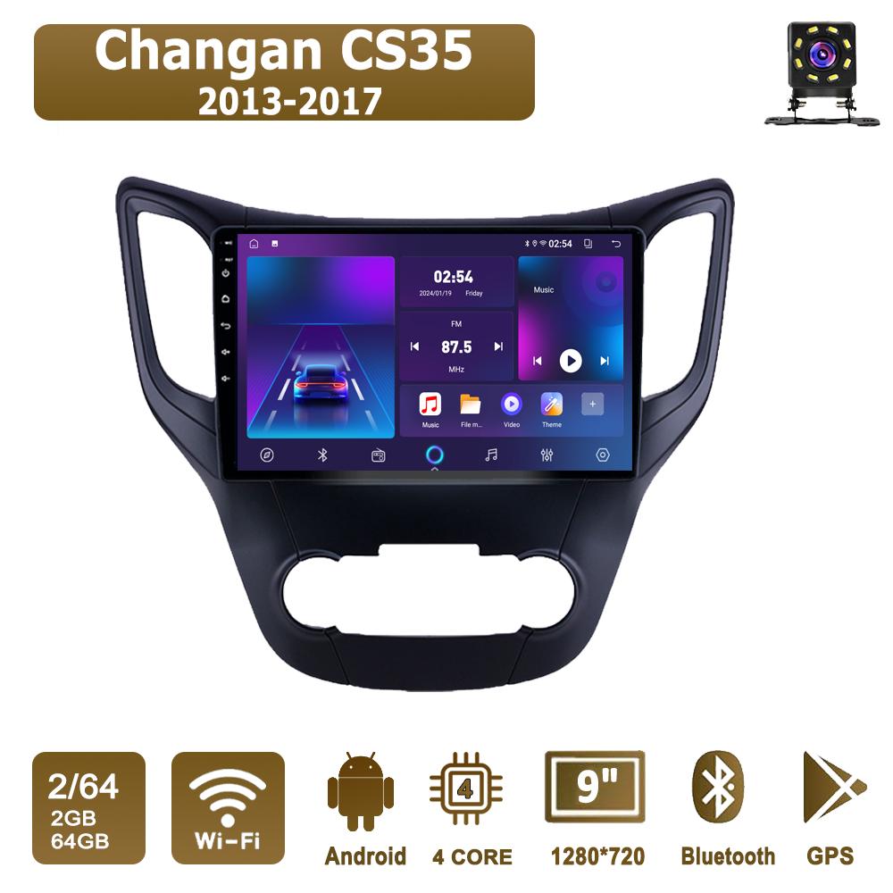 

Android Car-Play Car Radio For Changan CS35 2013 - 2017 Multimedia Player Head Unit Stereo GPS Navigation BT WIFI,2+64GB чёрный
