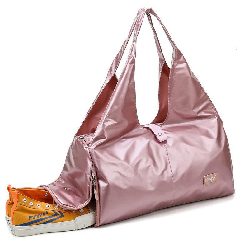 Neue perlmuttartige Material große Kapazität Reisegepäck einfache unabhängige Schuhfach Fitness Tasche multifunktionale Sport Yoga Tasche