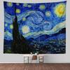 VIKAMA Van Gogh Starry Night Over The Rhone Tapestry Classic Oil Painting Wall Hanging Art Bedroom Decor Cloth14