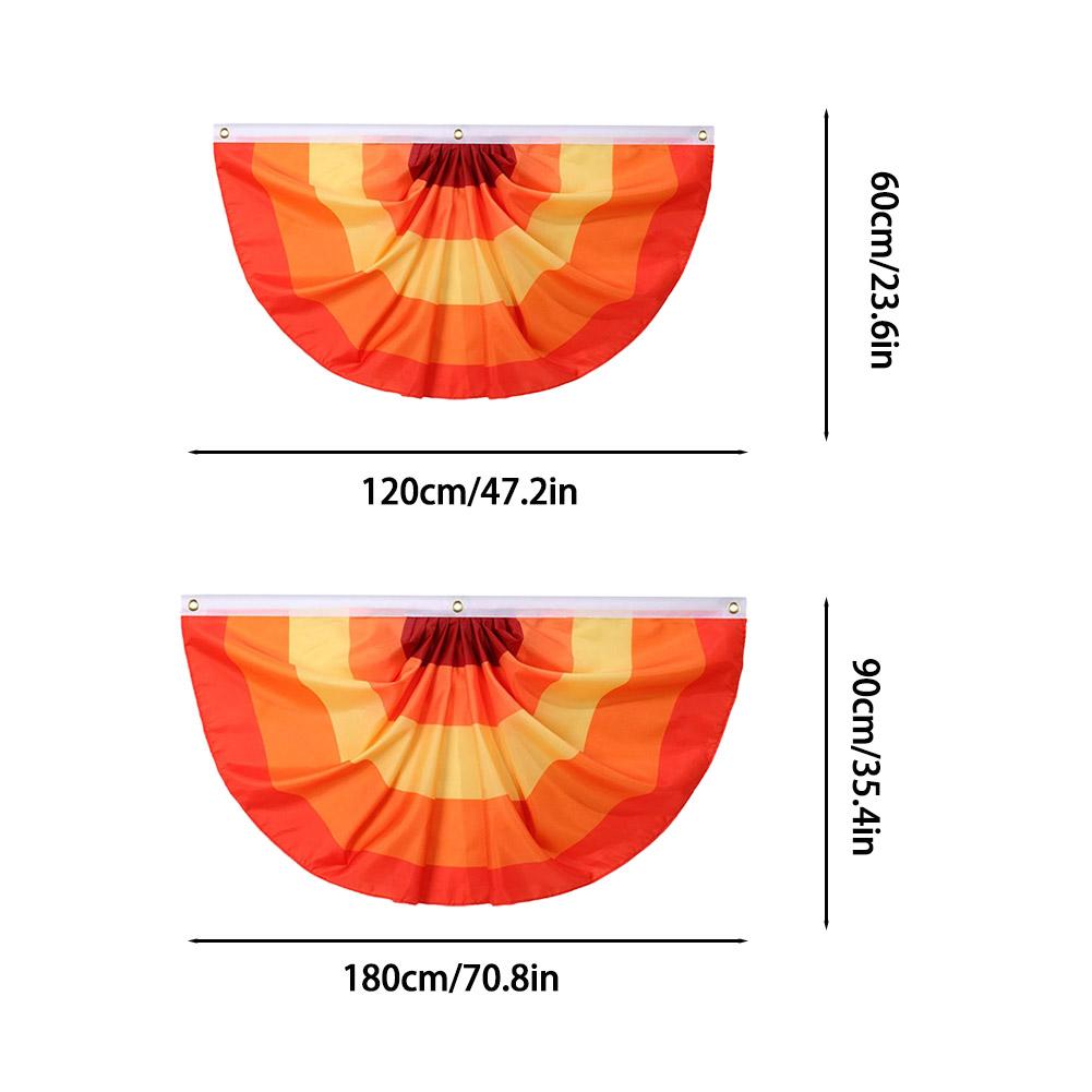 1 Stück Thanksgiving Halloween Herbst Universelle Rüschenflagge, Outdoor-Fächer-Dekorationsflagge, Wasserdichte Banneranhänger