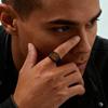 Tiger Eye Stone Signet Ring for Men,Stainless Steel Brown Natural Stone Ring,Rock Punk Cool Fashion Jewelry Gift