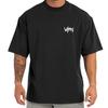 Manatsulife Crew Neck with Drop Breathable Cotton Loose Short DX04 Short Sleeve Men's T-Shirt Shoulders, Moisture-Wicking, Quick-Drying, Logo, Fabric,