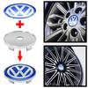 Pour VW VOLKSWAGEN Nouveau 4pcs 56mm Emblème de Roue de Voiture Autocollant Central 60mm Cache-Moyeux de Roue Accessoire Pour VW golf Passat R Rline GTI
