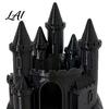 Gothic Style Table Centerpiece 3D Printed Medieval Castle Candle Holder Dark Decorative Holder for Fireplace Candlestick Fantasy Ornament Halloween