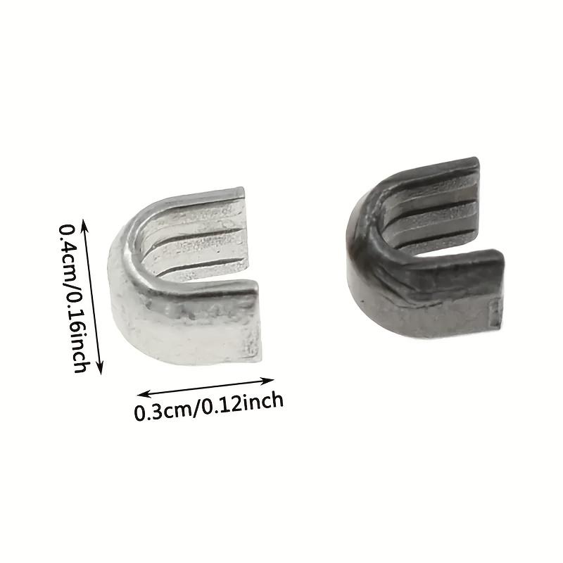 5# U-Shaped Zipper Repair Part Anti-Lost Zipper Head Clothing Bag Closure Card Stop Repair Accessory Prevent Zipper Breakage