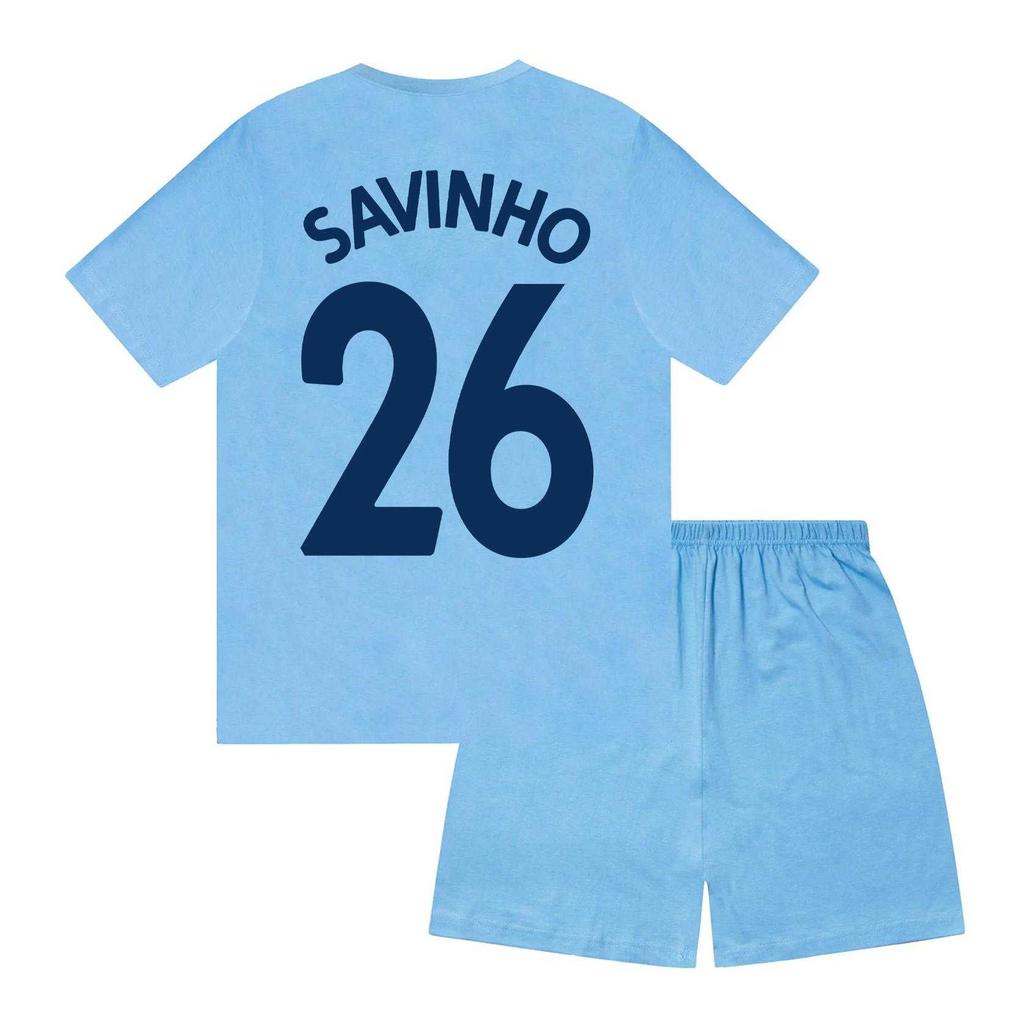 Manchester City FC Boys Savinho 26 Sublimated Short Pyjama Set